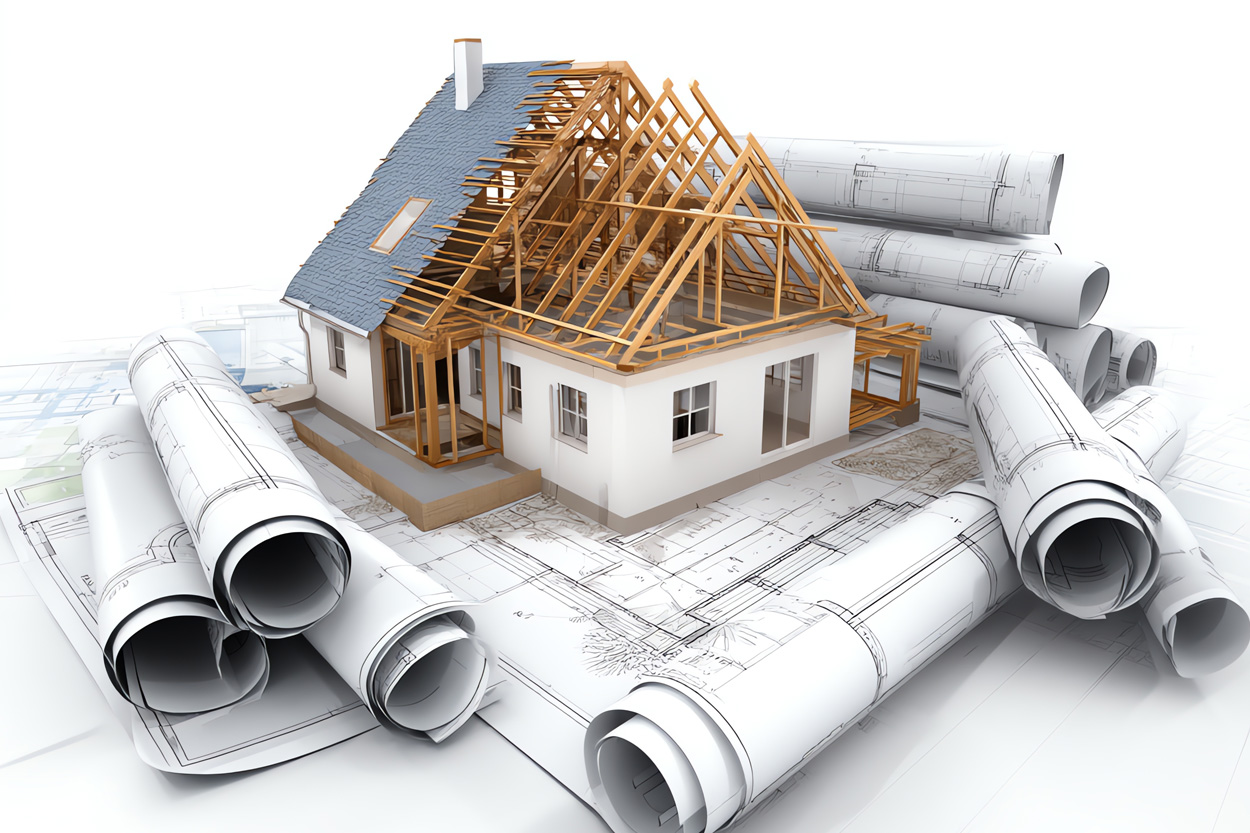 Présentation de projet de construction de maison avec plans et charpente par SARL DSR Construction